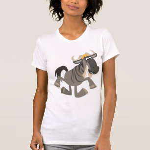 Niedlicher Cartoon Steche Tanzen Wildebeest Frauen T-Shirt