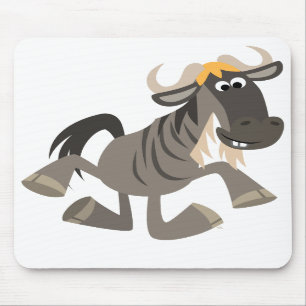 Niedlicher Cartoon Steche Tanzen Wildebeest Mousep Mousepad