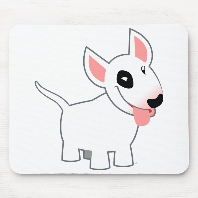 Niedlicher Cartoon-Stier-Terrier Mousepad (Vorne)