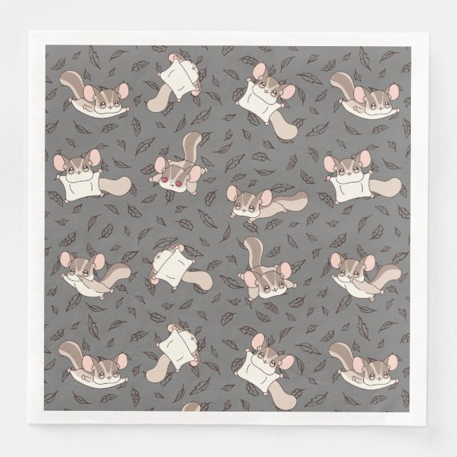 Niedlicher Cartoon Sugar Glider Serviette (Vorderseite)
