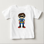 Niedlicher Cartoon Superhero Baby T-shirt<br><div class="desc">Ein weiteres Superhero-Design von Mark Murphy Creative</div>