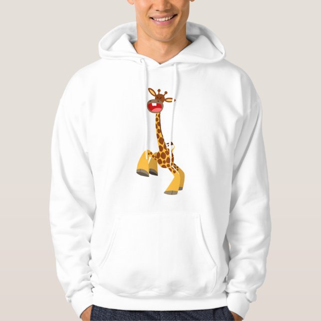 Niedlicher Cartoon Tanzen Giraffe Hoodie (Vorderseite)