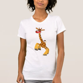 Niedlicher Cartoon Tanzen Giraffe T - Shirt Frauen