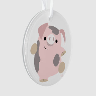 Niedlicher Cartoon Tanzen Pig Acrylschmuck Ornament