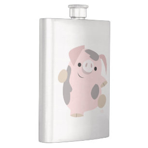 Niedlicher Cartoon Tanzen Pig Classic Flasche Flachmann