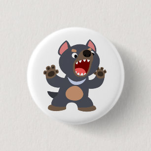 Niedlicher Cartoon Tasmanian Devil Button Abzeiche