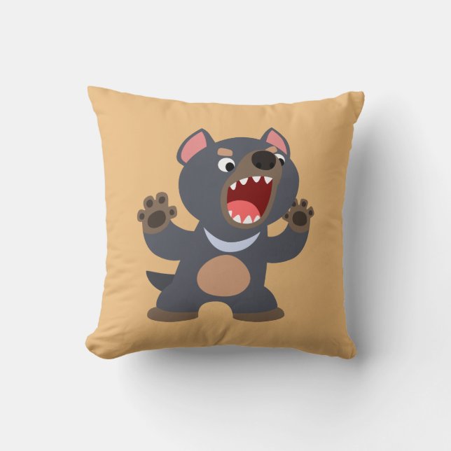 Niedlicher Cartoon Tasmanian Devil Pillow Kissen (Vorderseite)