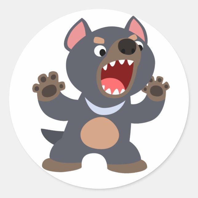 Niedlicher Cartoon Tasmanian Devil Sticker (Vorderseite)