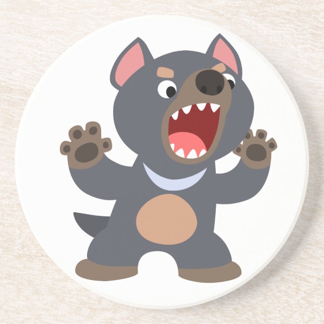 Niedlicher Cartoon Tasmanian Devil Untersetzer (Vorne)