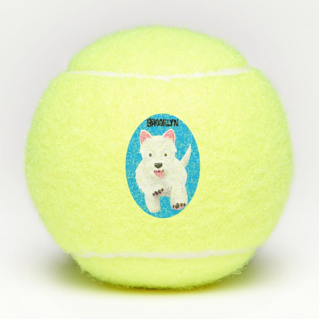 Niedlicher Cartoon Tennisbälle (Vorderseite)