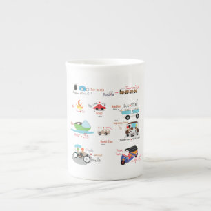 niedlicher Cartoon Thai WorVehicles Tasse