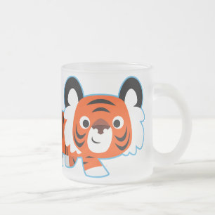 Niedlicher Cartoon Tiger auf der Mattierten Tasse 