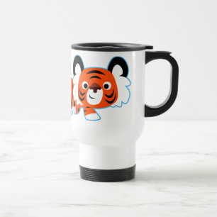 Niedlicher Cartoon Tiger auf der prowl-Tasse Reisebecher