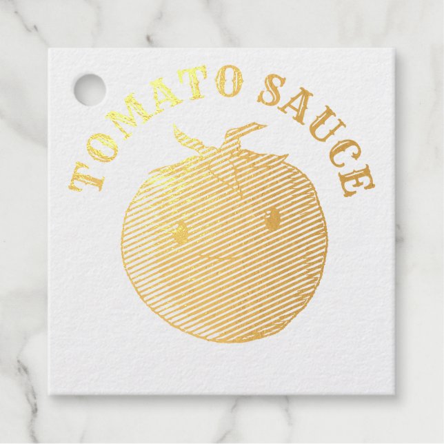 Niedlicher Cartoon Tomato Geschenkanhänger (Vorderseite)