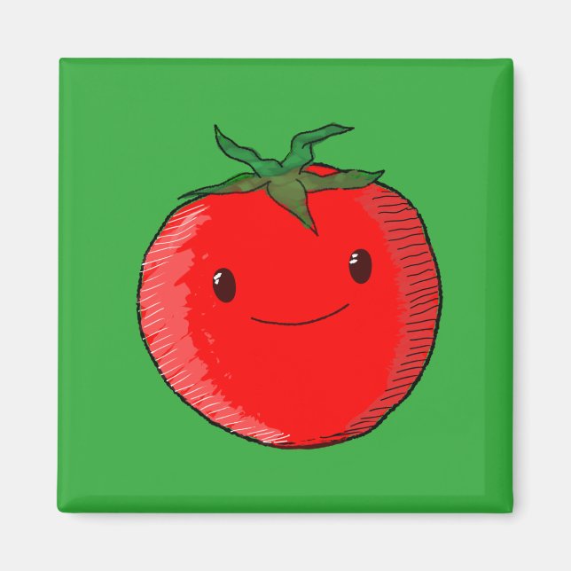 Niedlicher Cartoon Tomato Magnet (Vorne)