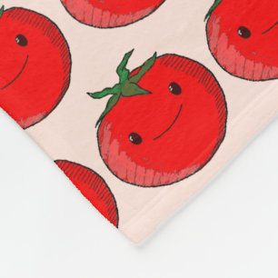 Niedlicher Cartoon Tomato Pattern Fleecedecke