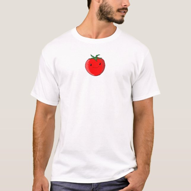 Niedlicher Cartoon Tomato T-Shirt (Vorderseite)