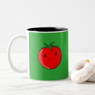Niedlicher Cartoon Tomato Zweifarbige Tasse