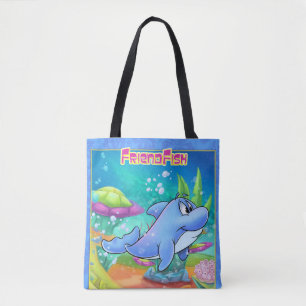 Niedlicher Cartoon Totbeutel mit Cartoon Delphin