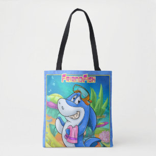 Niedlicher Cartoon Totbeutel mit Cartoon Strandhai