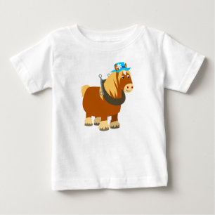 Niedlicher Cartoon Trait Breton Horse Baby T - Shi T-shirt