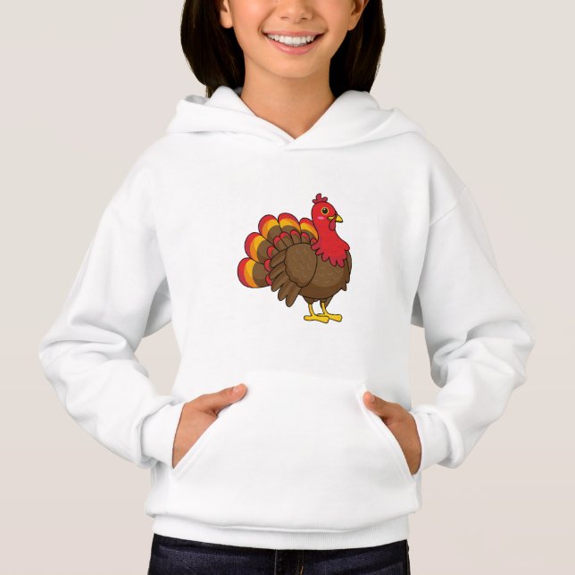 Niedlicher Cartoon Türkei Hoodie (Vorderseite)