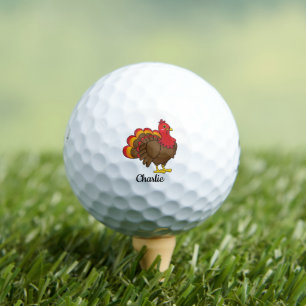 Niedlicher Cartoon Türkei Personalisieren Golfball