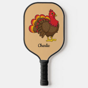Niedlicher Cartoon Türkei Personalisieren Pickleball Schläger