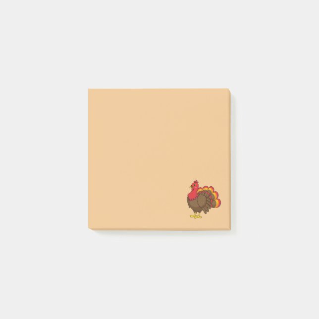 Niedlicher Cartoon Türkei Post-it Klebezettel (Vorderseite)