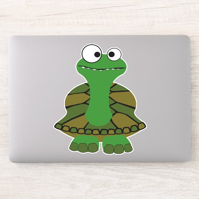 Niedlicher Cartoon Turtle Aufkleber (Computer)