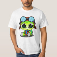Niedlicher Cartoon Turtle in Aviator Hat