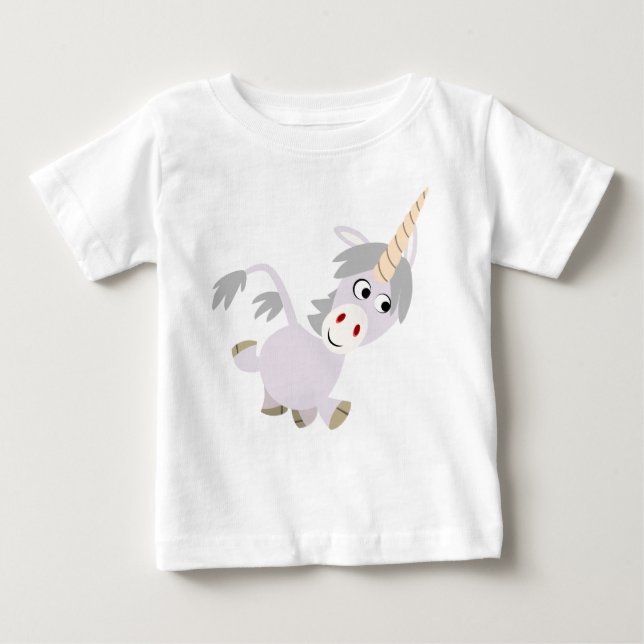 Niedlicher Cartoon Unicorn Baby T - Shirt (Vorderseite)