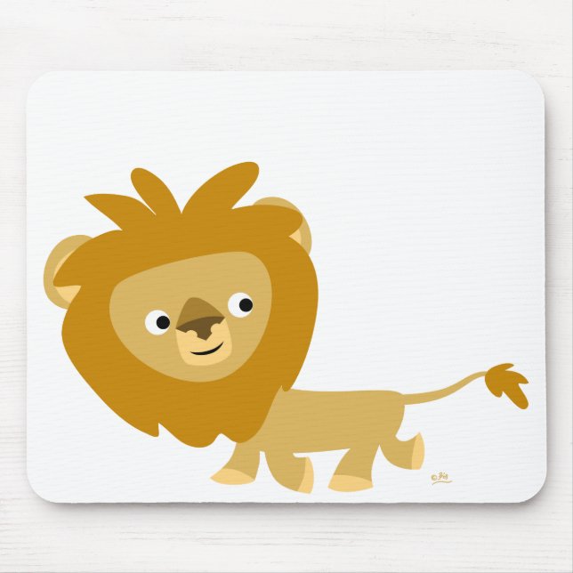 Niedlicher Cartoon Walking Lion Mousepad (Vorne)