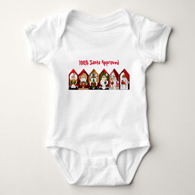 Niedlicher Cartoon Weihnachten Baby Strampler (Vorderseite)