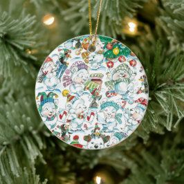 Niedlicher Cartoon Weihnachten Eisbär Penguin Part Keramik Ornament