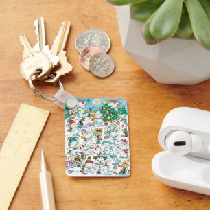 Niedlicher Cartoon Weihnachten Eisbär Penguin Part Schlüsselanhänger