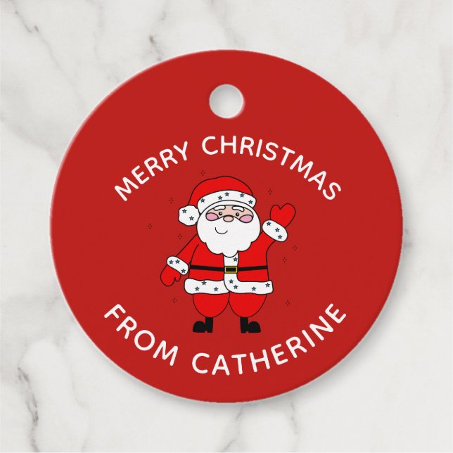 Niedlicher Cartoon Weihnachten Weihnachten Geschenkanhänger (Vorderseite)