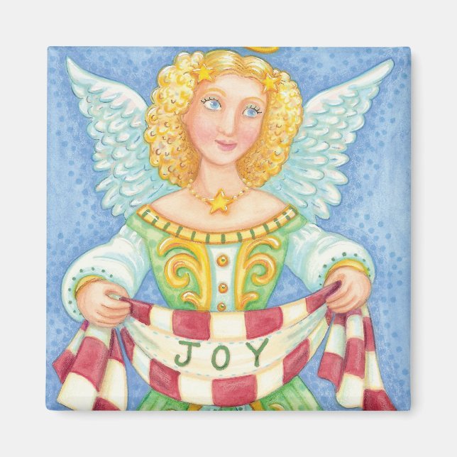 Niedlicher Cartoon Weihnachts Angel Halo mit Joy B Magnet (Vorne)