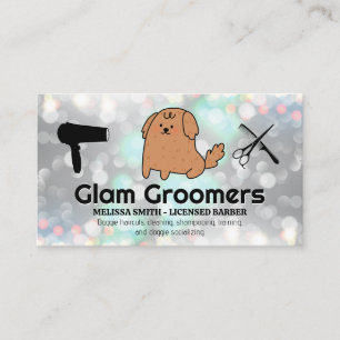Niedlicher Cartoon Welpe   Grooming Tools   Glam B Visitenkarte