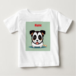 Niedlicher Cartoon Welpe mit adäquaten Ausdrücken Baby T-shirt
