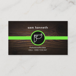 Niedlicher Cartoon-Welpen-hölzerner Visitenkarte