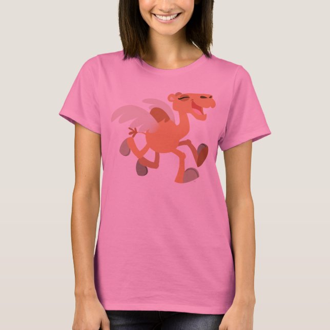 Niedlicher Cartoon Winged-Camel Women T - Shirt (Vorderseite)