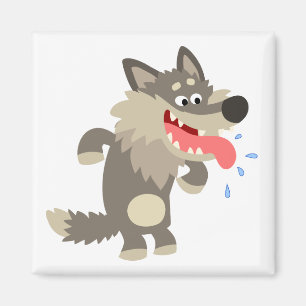 Niedlicher Cartoon Wolf Magnet