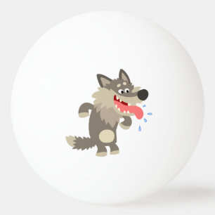 Niedlicher Cartoon Wolf Ping Pong Ball Tischtennisball