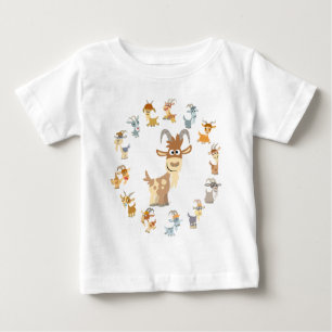 Niedlicher Cartoon Ziege Mandala Baby T - Shirt