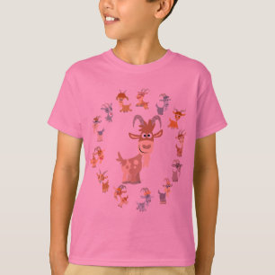 Niedlicher Cartoon Ziege Mandala Kinder T - Shirt