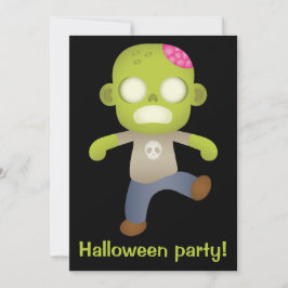 Niedlicher Cartoon Zombie Einladung