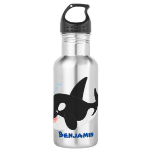 Niedlicher Cartoon zur Illustration von Wal Edelstahlflasche