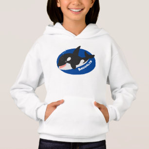 Niedlicher Cartoon zur Illustration von Wal Hoodie