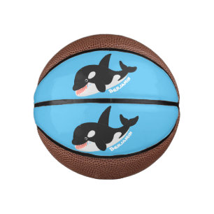 Niedlicher Cartoon zur Illustration von Wal Mini Basketball
